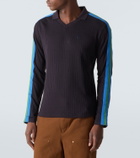 Wales Bonner Ribbed-knit polo sweater