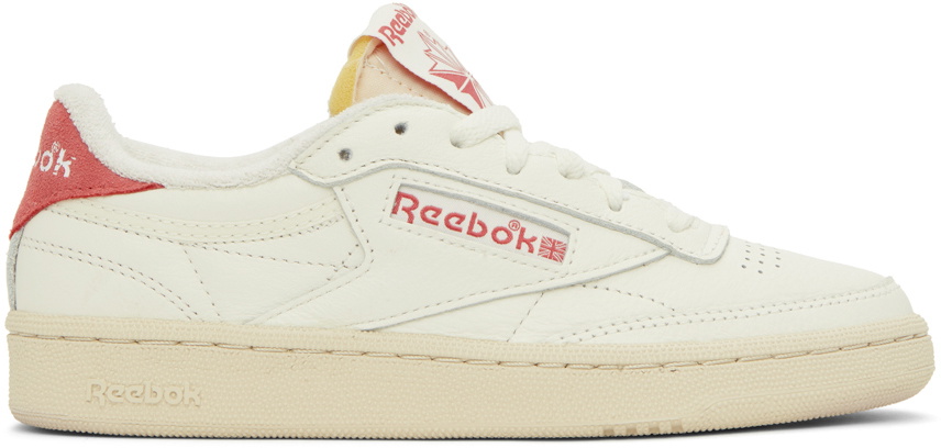 Reebok Classics: Off-White & Black Club C Double Sneakers