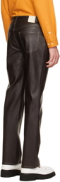 Séfr Brown Londré Faux-Leather Trousers