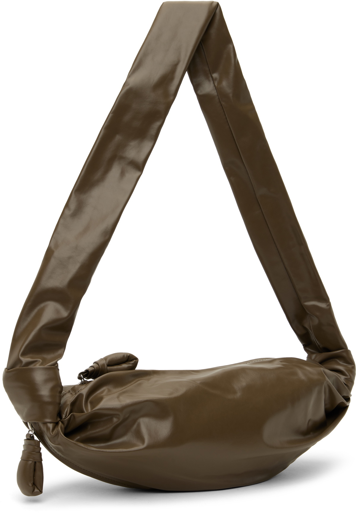 LEMAIRE Khaki Small Soft Croissant Bag Lemaire
