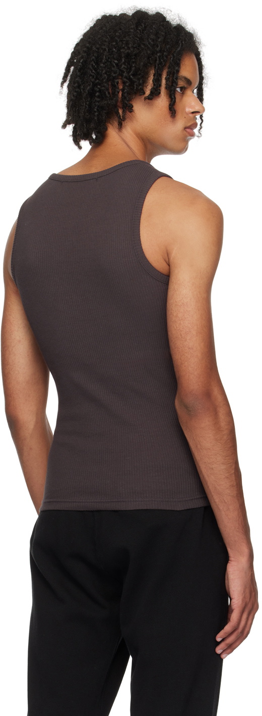 Seventh Brown Square Neck Tank Top