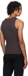 Seventh Brown Square Neck Tank Top