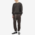 Les Tien Men's Heavyweight Crop Crew Sweat in Vintage Black