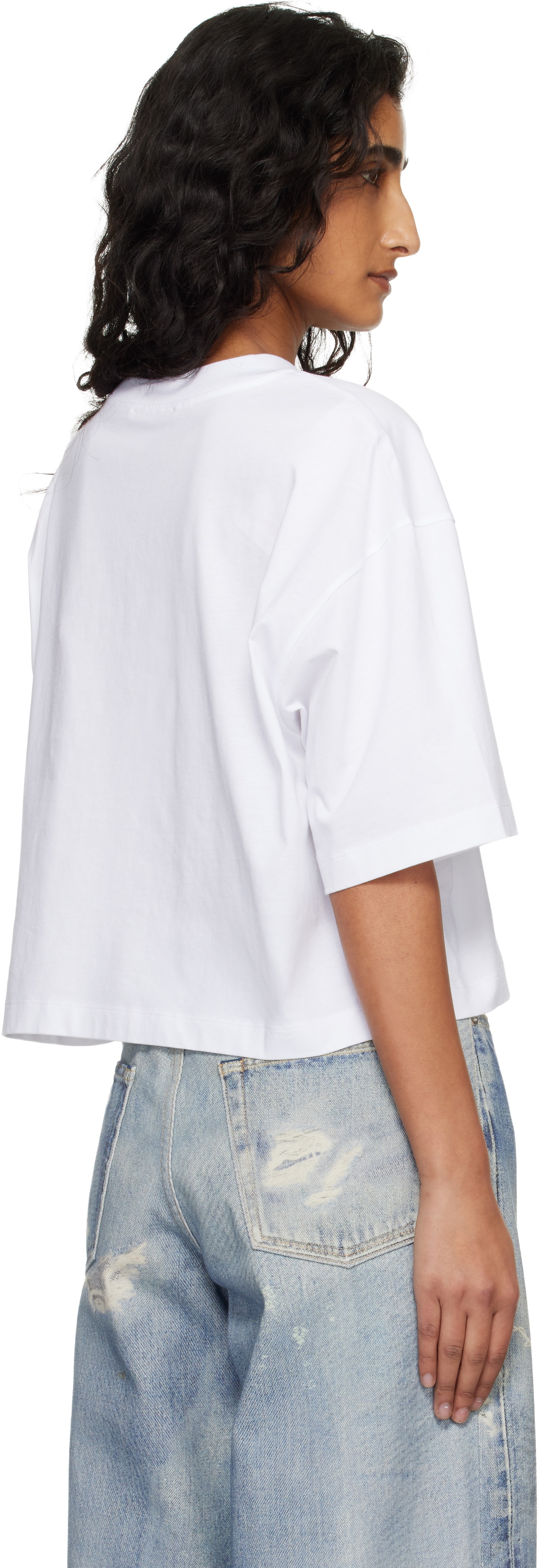 Marni White Jersey Marni Scribbled Logo T-shirt