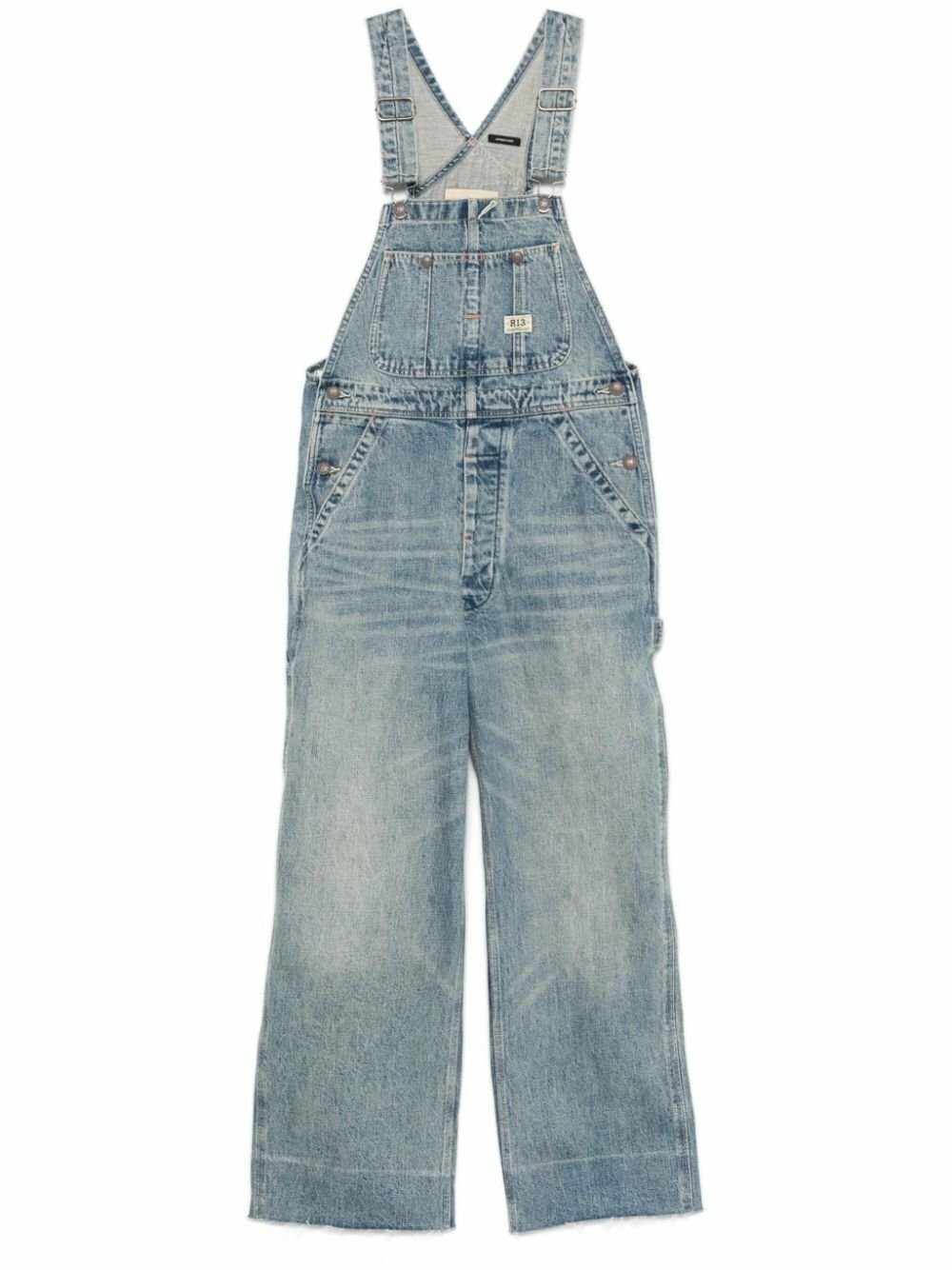 R13 Indigo Damon Denim Overalls R13