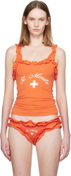 LAURA ANDRASCHKO Orange 'St Moritz' Tank Top