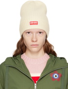 Kenzo Off-White Kenzo Paris Logo Beanie