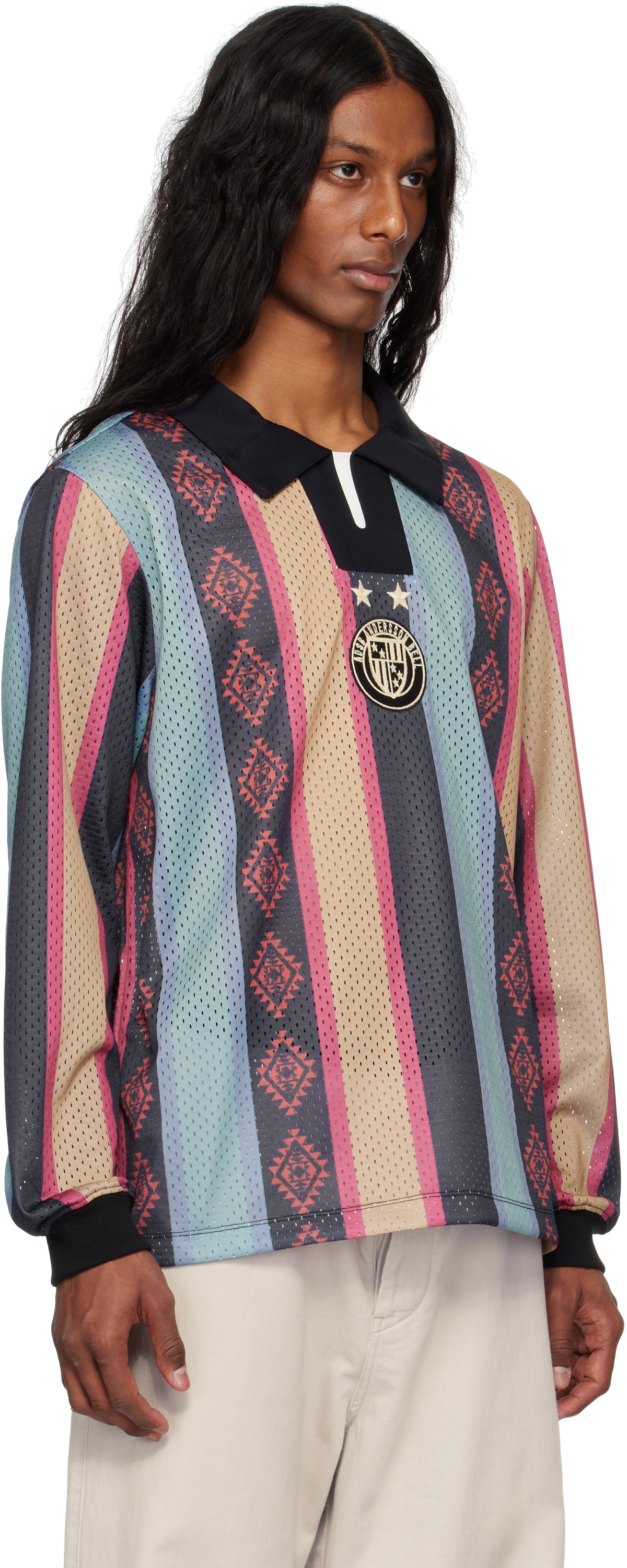 Andersson Bell Multicolor Navajo Stripe L/S Polo