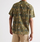 Beams Plus - Camp-Collar Printed Cotton-Poplin Shirt - Green