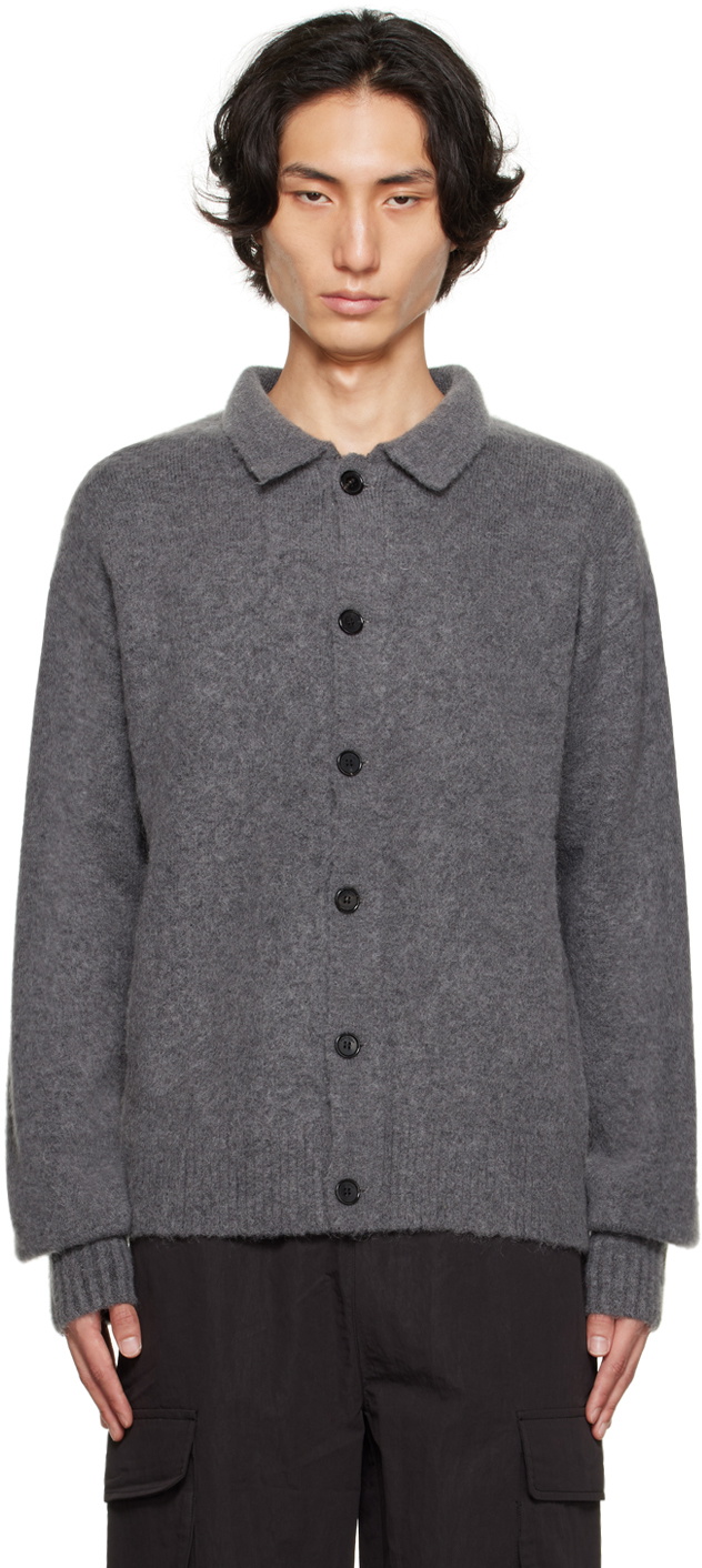 WYNN HAMLYN Gray Button Cardigan