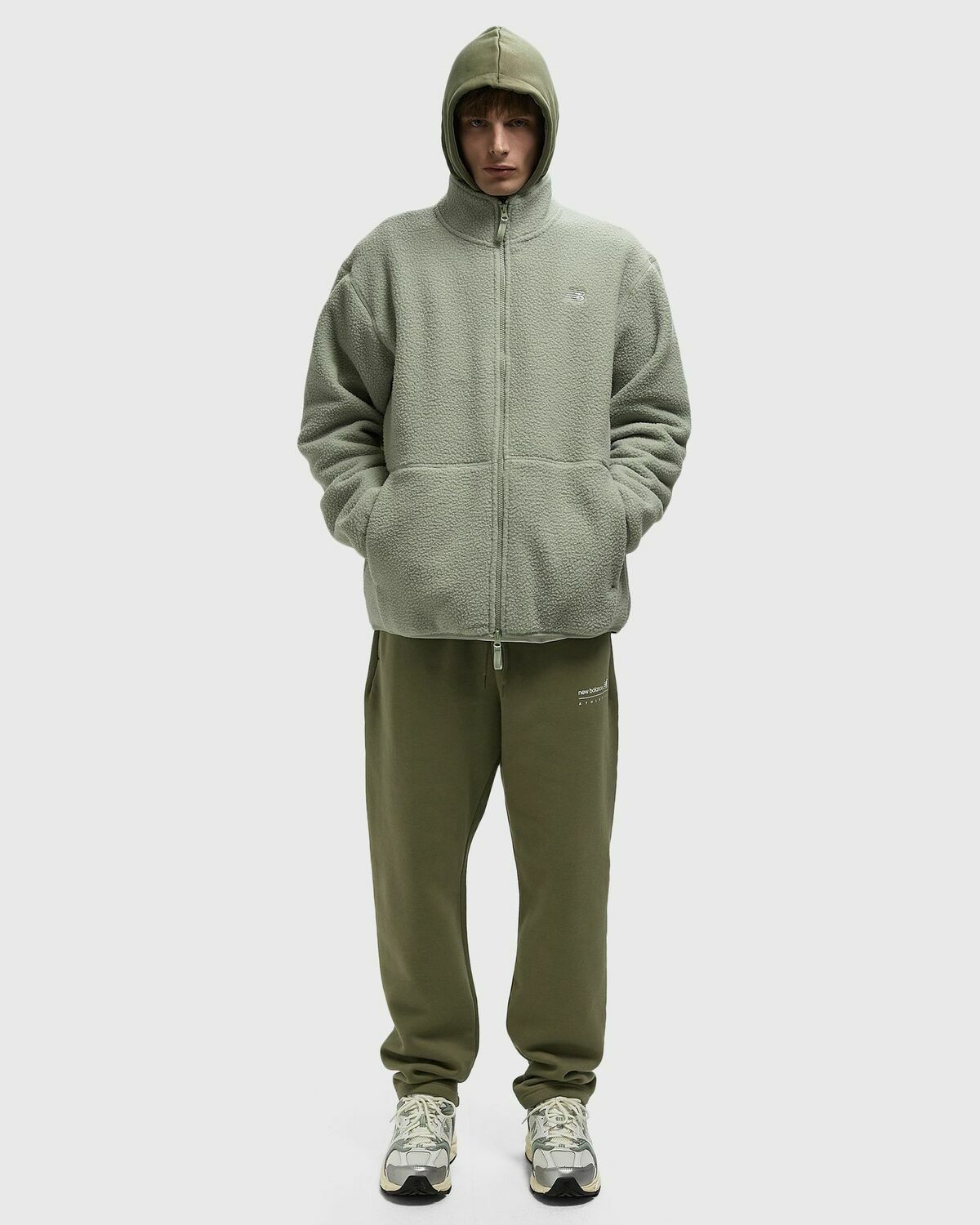 New Balance HP JACKET Green Mens Fleece Jacket