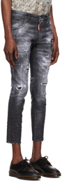 Dsquared2 Black Ripped Wash Skater Jeans