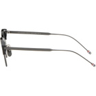 Thom Browne Black Acetate & Titanium Oval Sunglasses