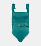 Alexandra Miro Audrey bow-detail belted swimsuit