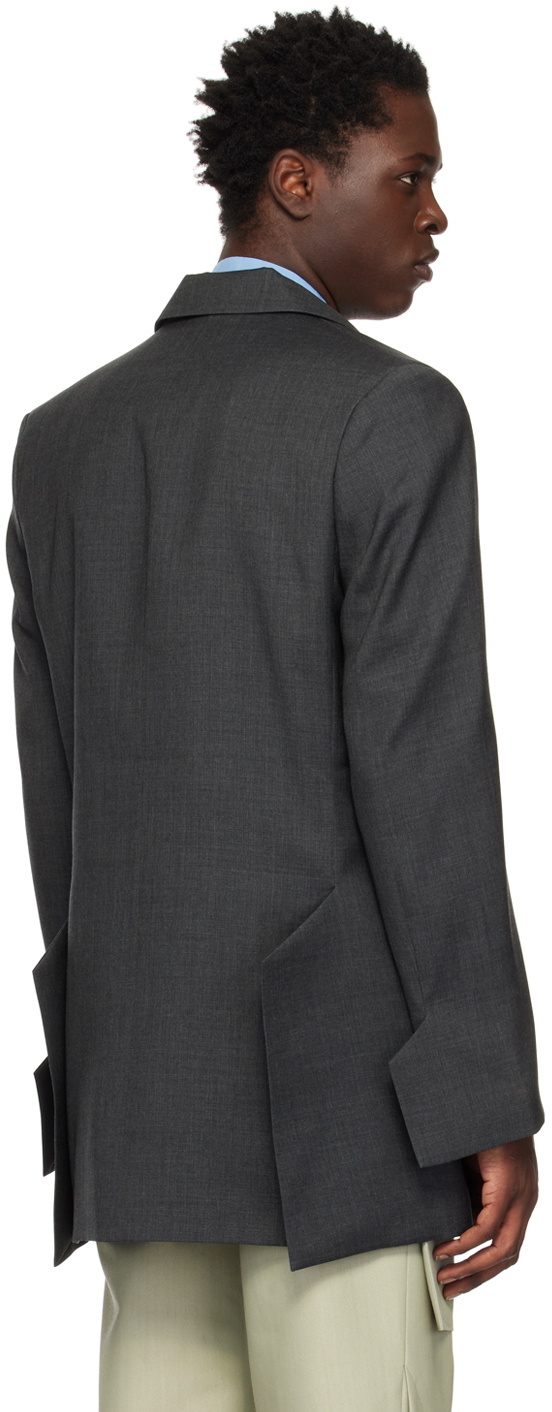 T/SEHNE SSENSE Exclusive Gray Blazer