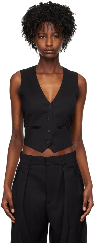 Photo: WARDROBE.NYC Black V-Neck Vest