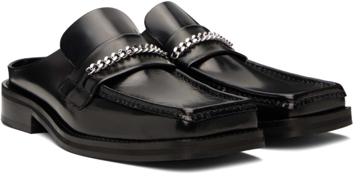 Martine Rose Black Square Toe Mules