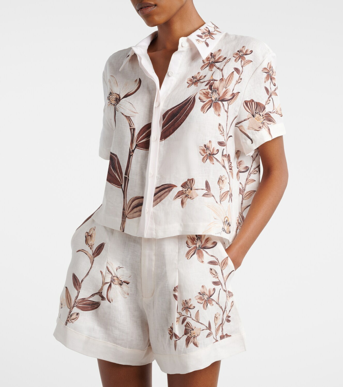 Agua by Agua Bendita Virtuosa floral linen shirt