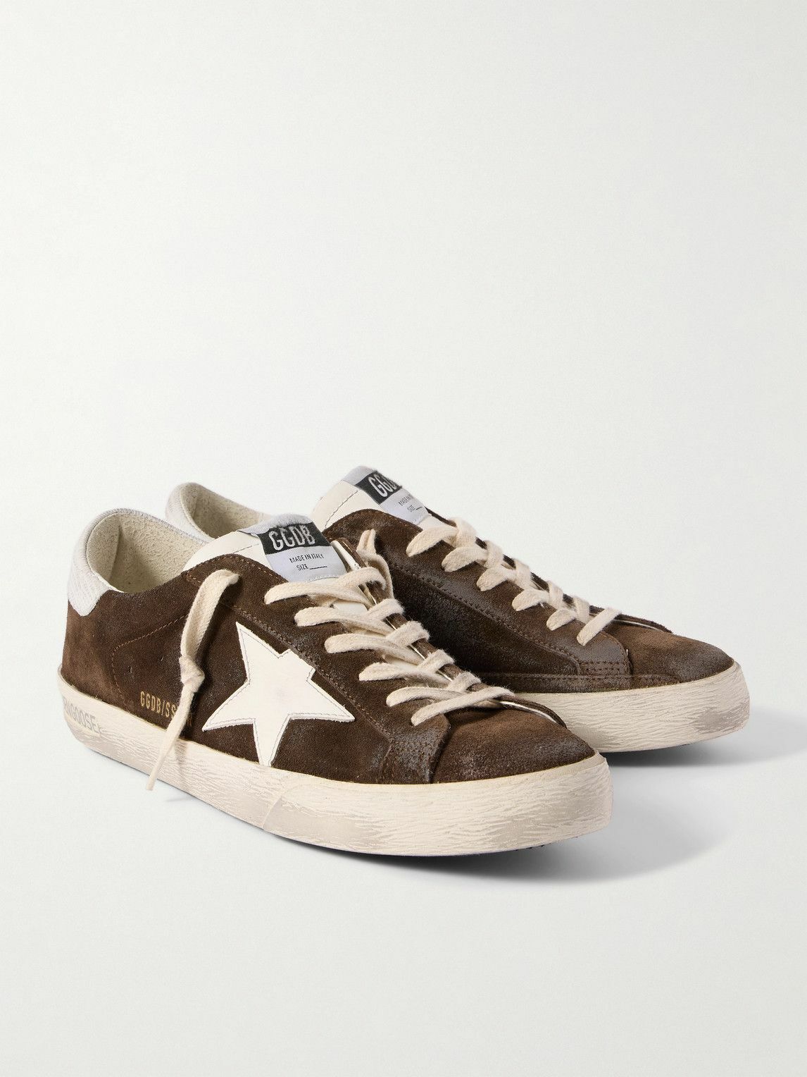 GOLDEN GOOSE Leather-Trimmed Suede Sneakers/海外限定商品 GOLDEN GOOSE Leather-Trimmed Suede Sneakers/海外限定商品