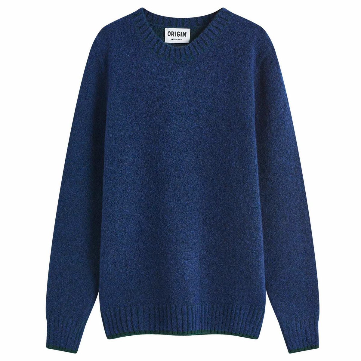 Country Of Origin Men's Picadilly Tipped Knit Jumper in Peekablue