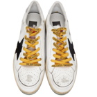 Golden Goose White and Black Ball Star Sneakers