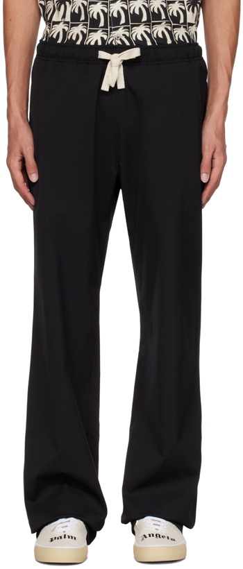 Photo: Palm Angels Black Embroidered Trousers