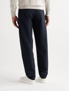 RICHARD JAMES - Wool and Cotton-Blend Seersucker Drawstring Suit Trousers - Blue