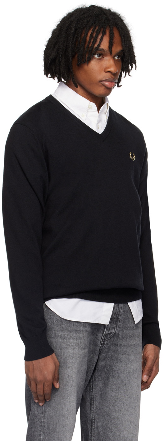 Fred Perry Black Classic Sweater Fred Perry
