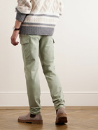 Brunello Cucinelli - Straight-Leg Cotton-Gabardine Cargo Trousers - Green