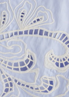 Lug Von Siga Keira Broderie Anglaise Cotton Poplin Blouse Blue