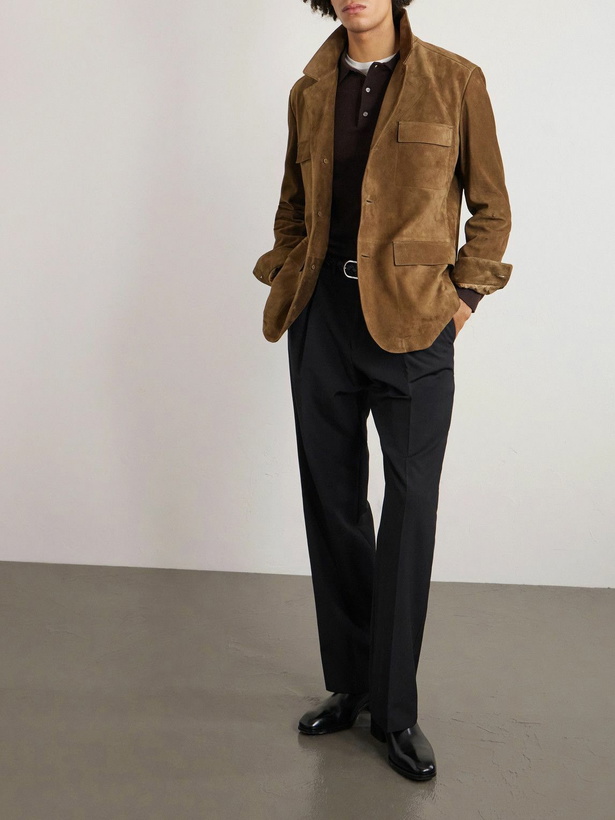 Photo: TOM FORD - Suede Jacket - Brown