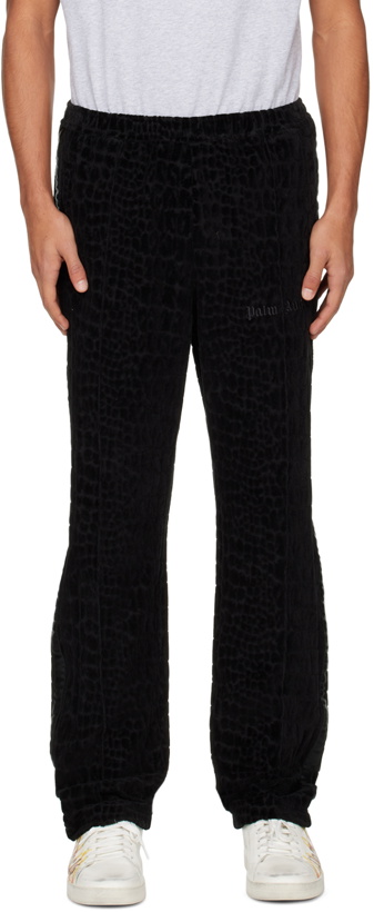 Photo: Palm Angels Black Tuxedo Coco Track Pants