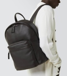 Zegna Secondskin Hoodie leather backpack