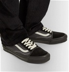 Vans - UA OG Old Skool LX Leather-Trimmed Canvas and Suede Sneakers - Black