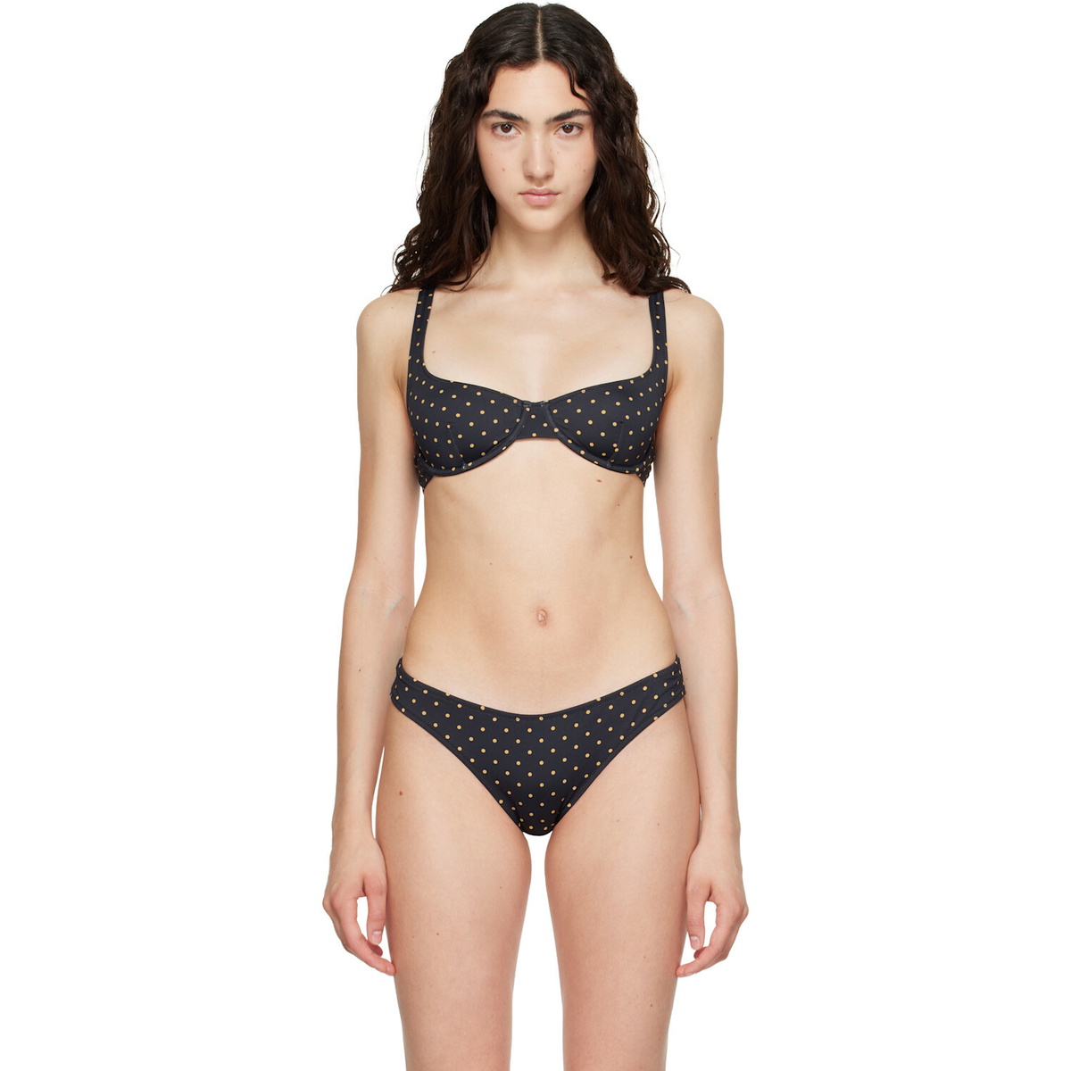 Fruity Booty Black Celine Polka Bikini Top