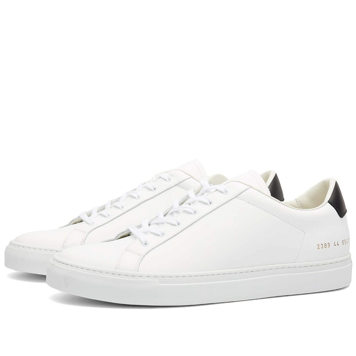 Common Projects Men's Retro Classic Low Sneakers in White/Black Common ...