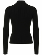 COURREGES - Knit Viscose Blend Logo Top