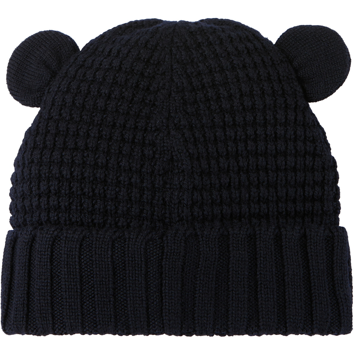 Moncler Enfant Baby Navy Wool Teddy Bear Ears Beanie