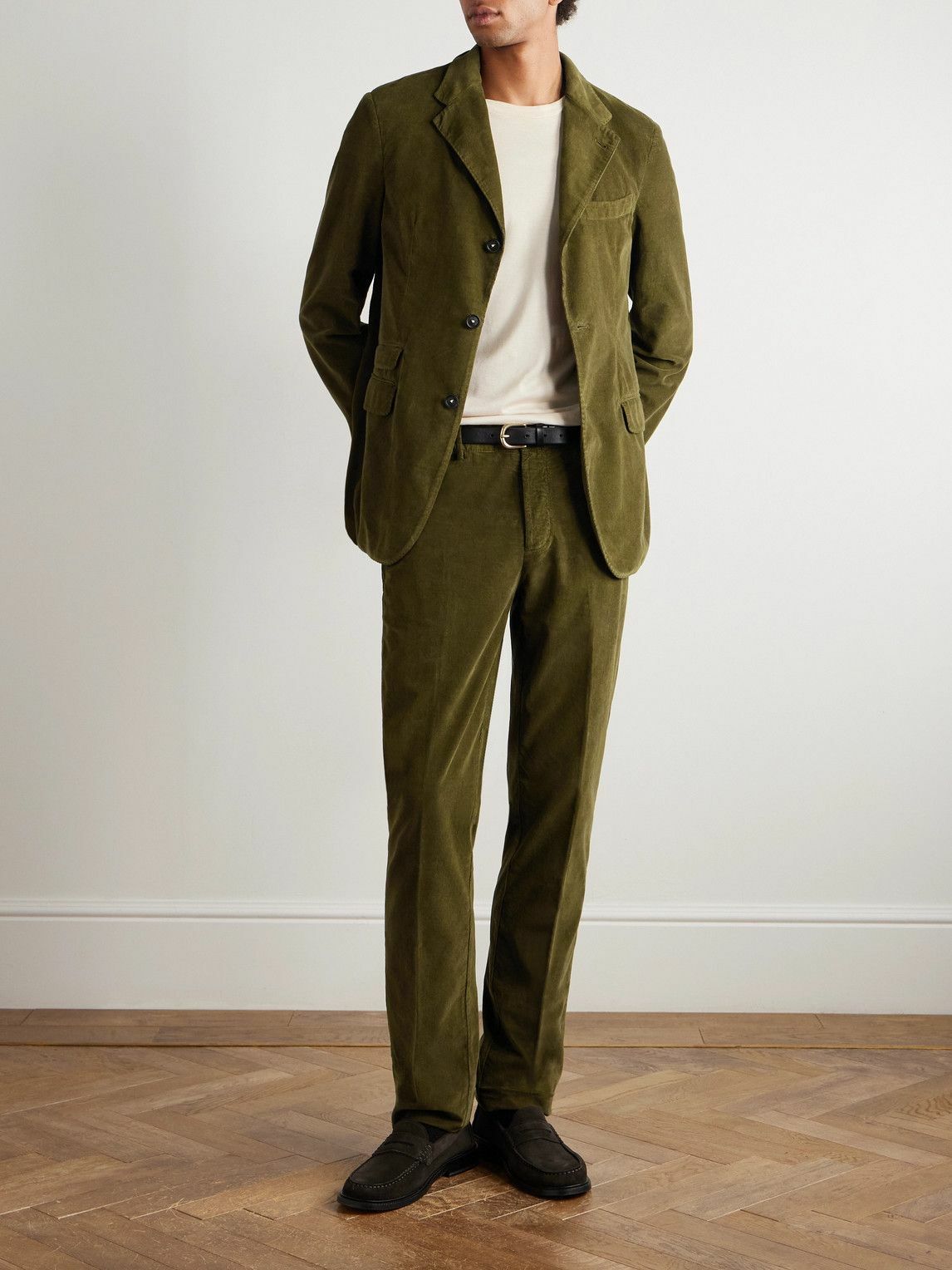 Massimo Alba - Sand Cotton-Corduroy Suit - Green