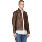 Levis Vintage Clothing Brown Menlo Cossack Leather Jacket