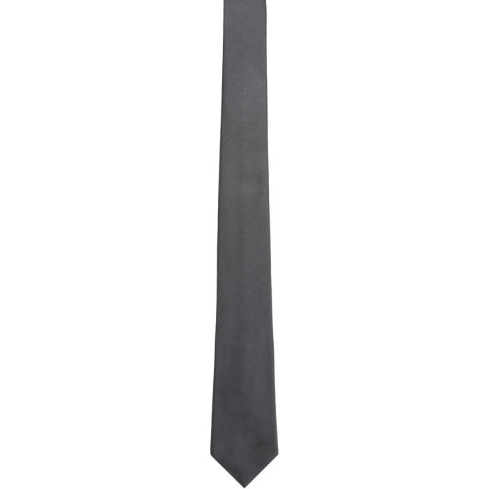 Photo: Versace Grey Silk Medusa Tie