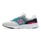 New Balance Grey and Green 997H Sneakers