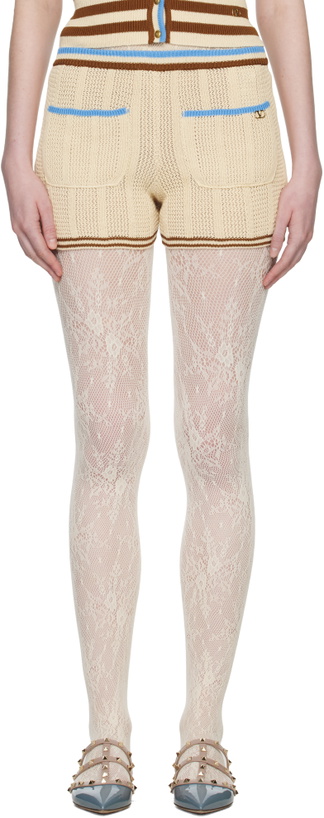 Photo: Valentino Beige Cotton Shorts