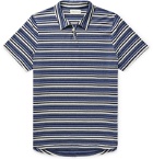 Oliver Spencer - Hawthorn Striped Mélange Cotton-Jersey Polo Shirt - Blue