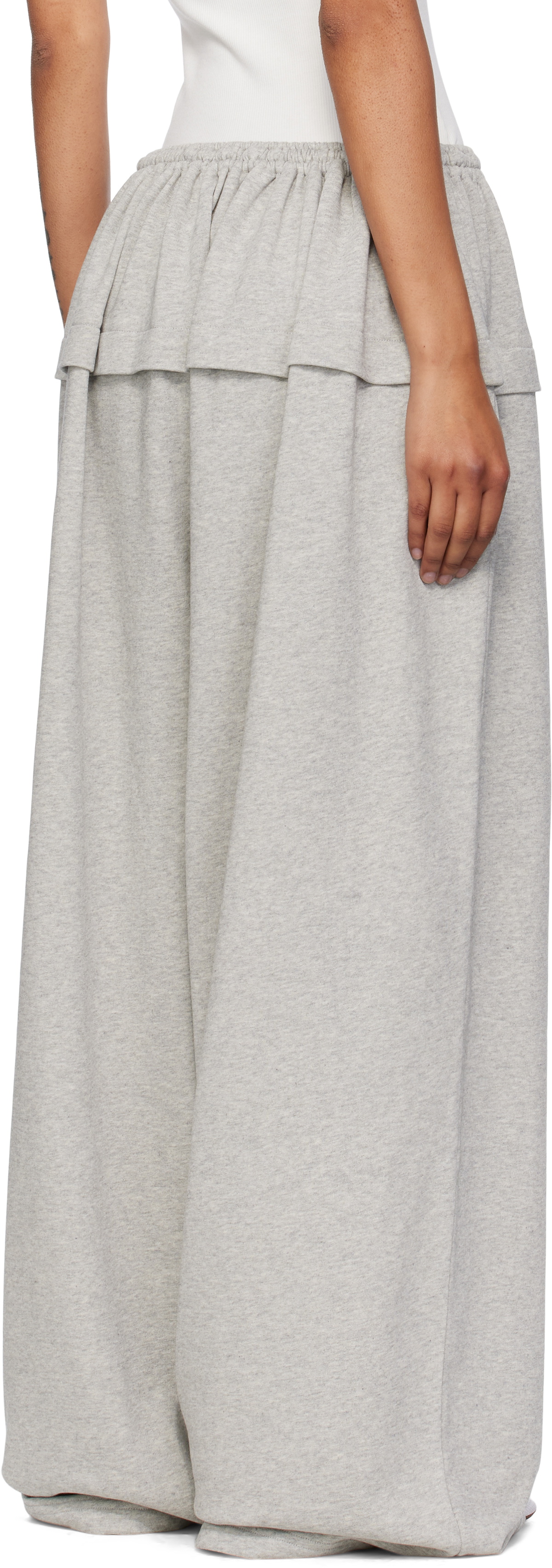 ALAÏA Gray Peplum Lounge Pants