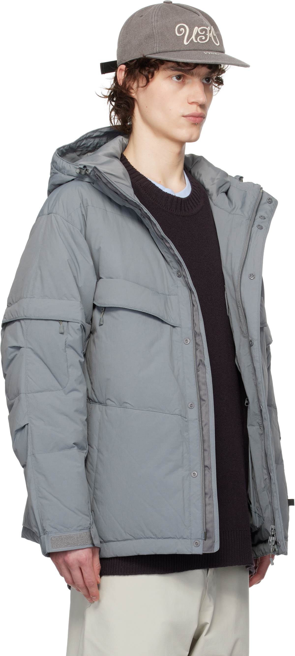 DAIWA PIER39 Gray Tech Ex-Weather Down Jacket Daiwa Pier39