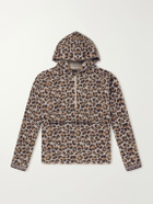 KAPITAL - Hooded Leopard-Jacquard Half-Zip Sweater - Neutrals