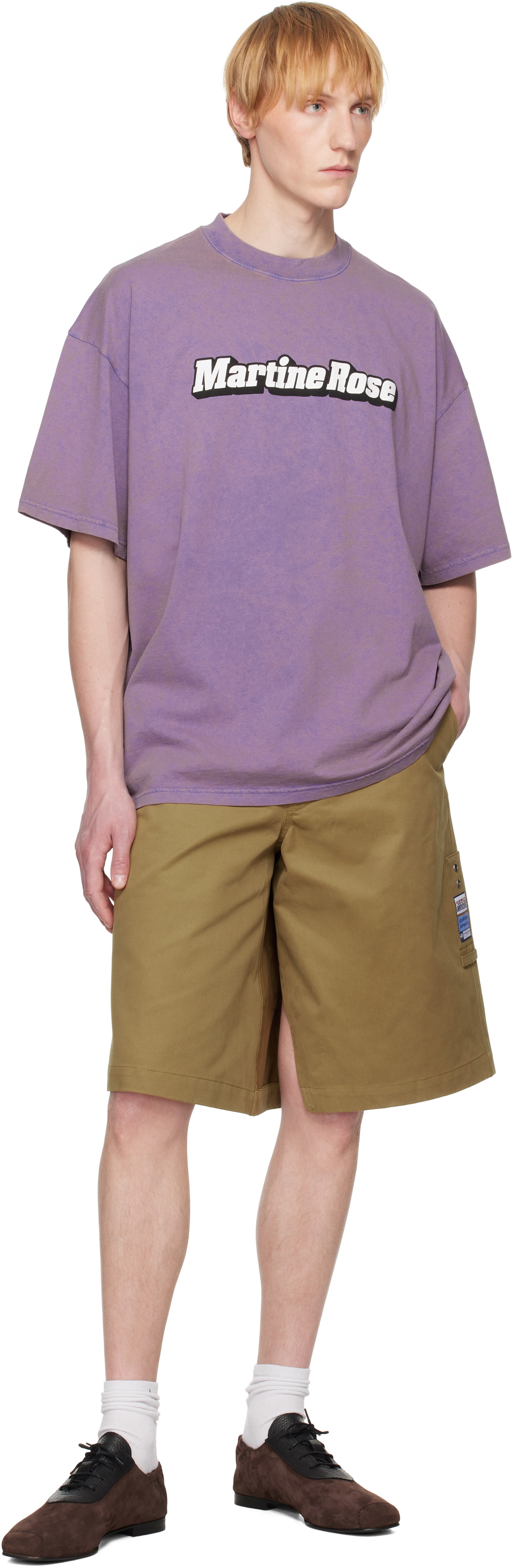 Martine Rose Khaki Twisted Skate Shorts Martine Rose
