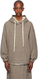 UMBER POSTPAST Beige Wool Felted Hoodie
