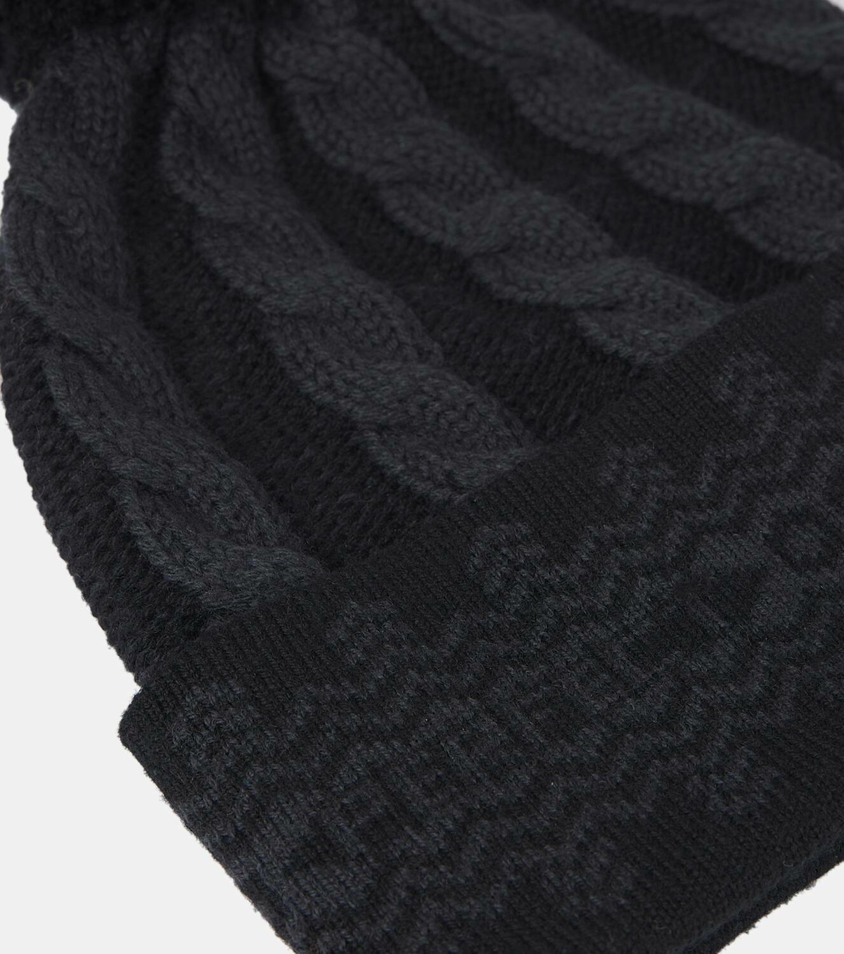 Perfect Moment Cable Knit Beanie Black Cable Knit Merino Wool Beanie | Perfect Moment main image 2